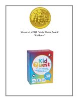 KidQuest is a winner of the 2025 Family Choice Award!